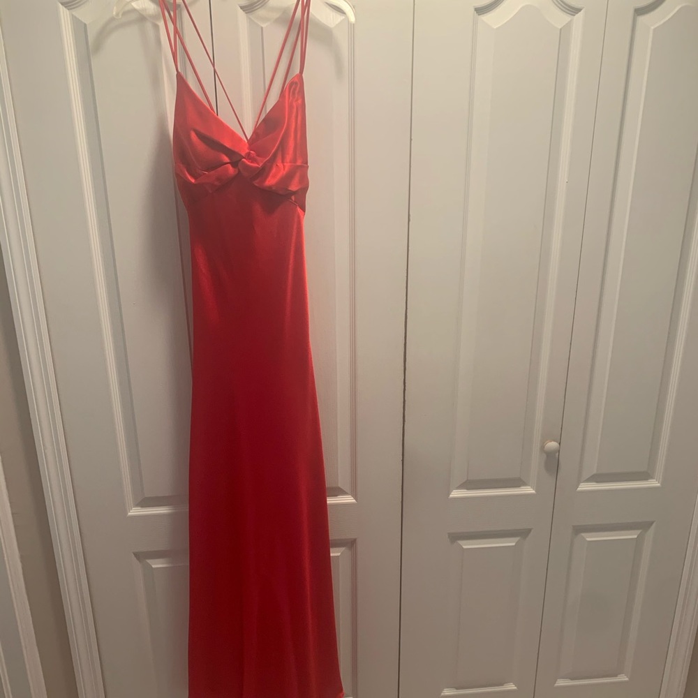 Long elegant red dress